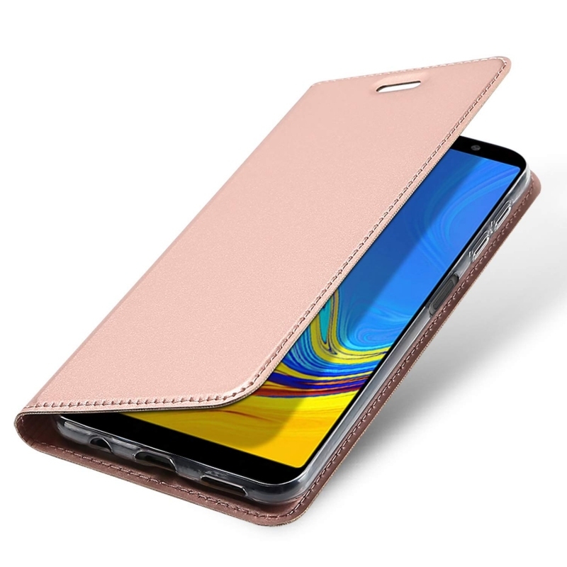 Θηκη πορτοφόλι για Samsung Galaxy A7 (2018) rose gold