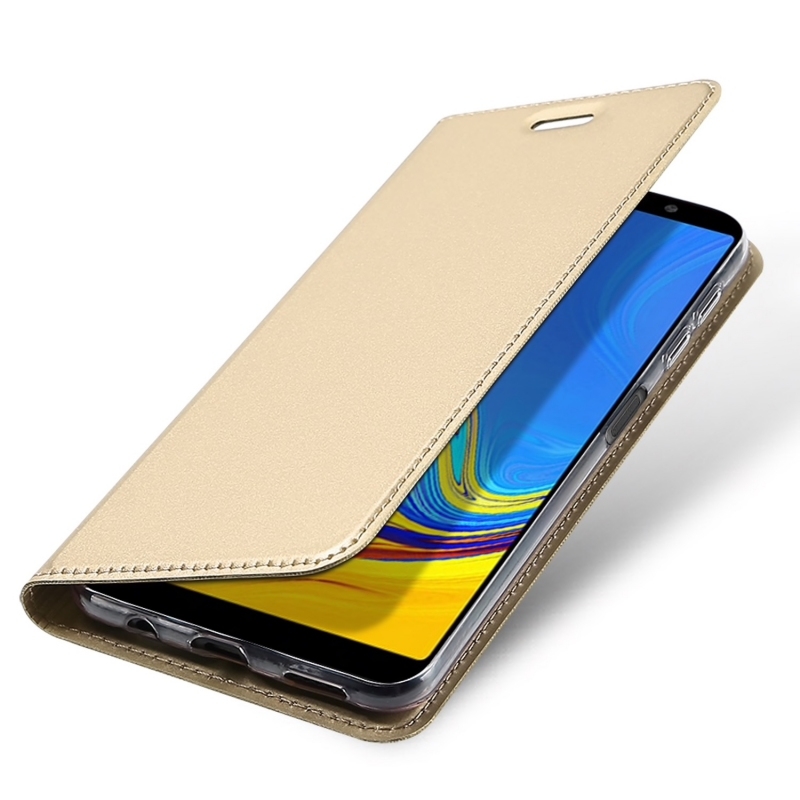 Θηκη πορτοφόλι για Samsung Galaxy A7 (2018)  gold