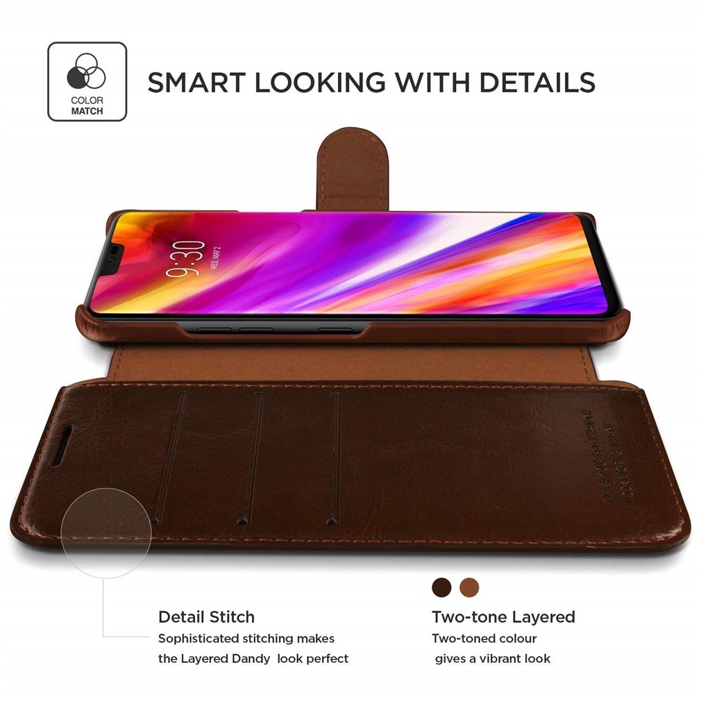 VRS Design Dandy Layered Case for LG G7 - Dark Brown