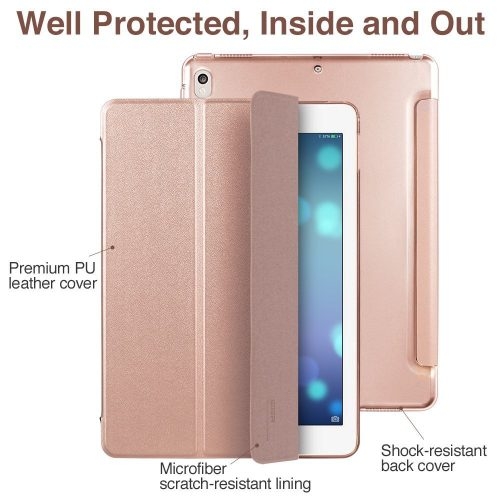 Η Smart Case Ultra Slim της ESR είναι μία θήκη που συνδυάζει όλα τα πλεονεκτήματα του smart cover, μαζί με την extra προστασία για το πίσω μέρος της συσκευής. Είναι πανάλαφρη, και δεν προσθέτει όγκο στο iPad σας, πράγμα που την κάνει ιδανική λύση για όσους παίρνουν το iPad τους παντού μαζί τους. Το μπροστά της μέρος διπλώνει ώστε να γίνει stand στήριξης, και έχει λειτουργία sleep-wake για την οθόνη.  Χρώμα : Black  Συμβατή με iPad Pro 12.9 (2017)