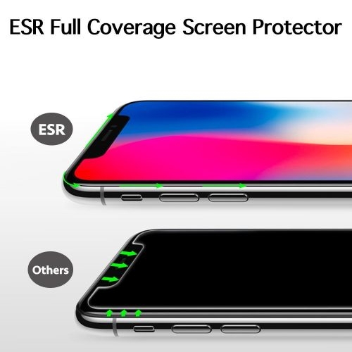 ESR Premium Quality Full Cover Tempered Glass iPhone X/Xs (With Easy Installation Frame)