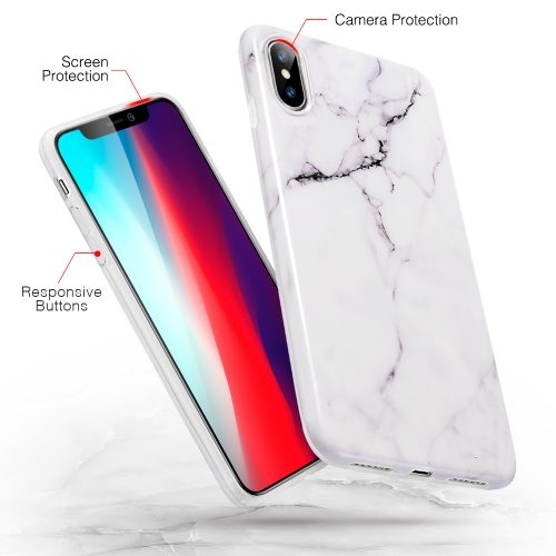 ESR iPhone Xs Max Soft Marble White Arabescato