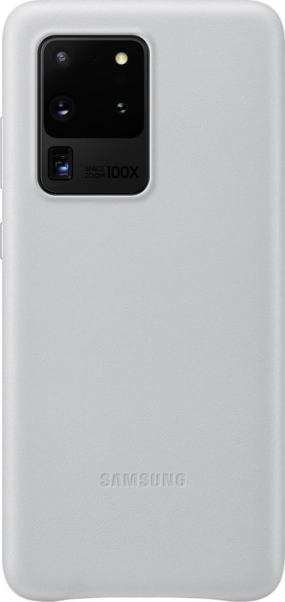 EF-VG988LSE Samsung Leather Cover for Galaxy S20 Ultra Silver