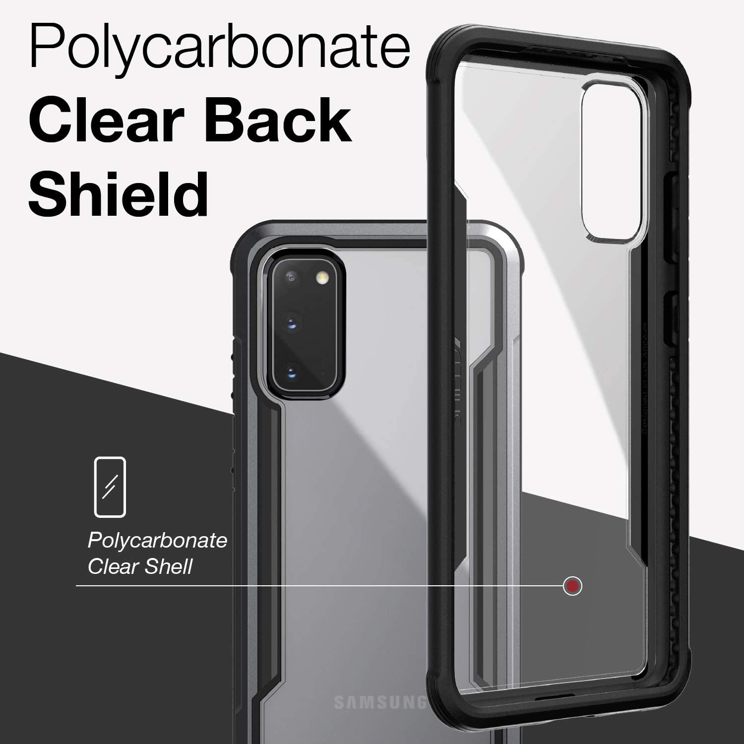 X-Doria Defense Shield Phone Cover for Samsung Galaxy S20 - Black