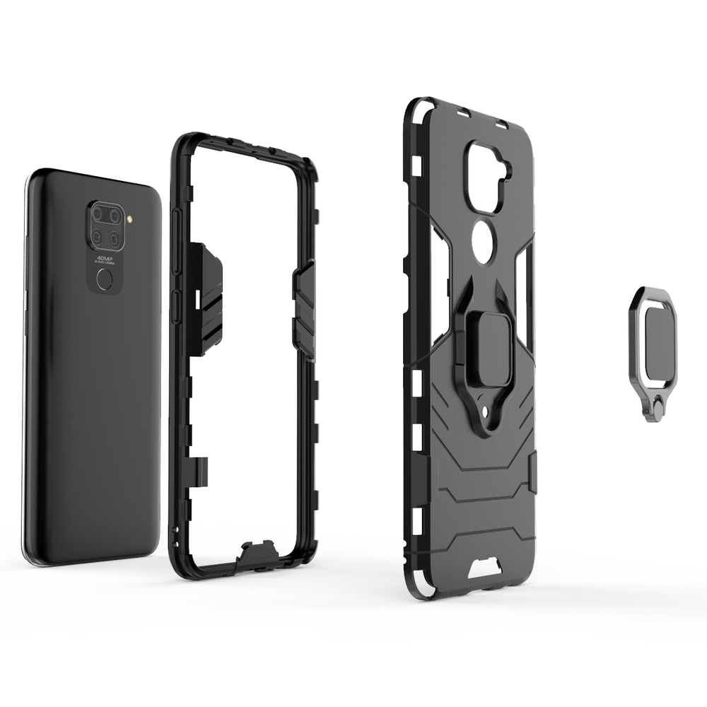 Ring Armor Case Kickstand Xiaomi Redmi Note 9 blue